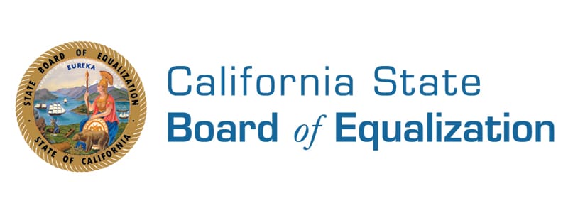 California State Board of Equalization logo featuring a seal with the words State Board of Equalization and State of California.