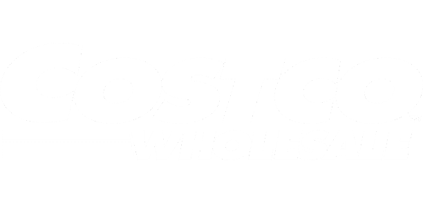 Costco Wholesale logo in bold white letters on a transparent background.